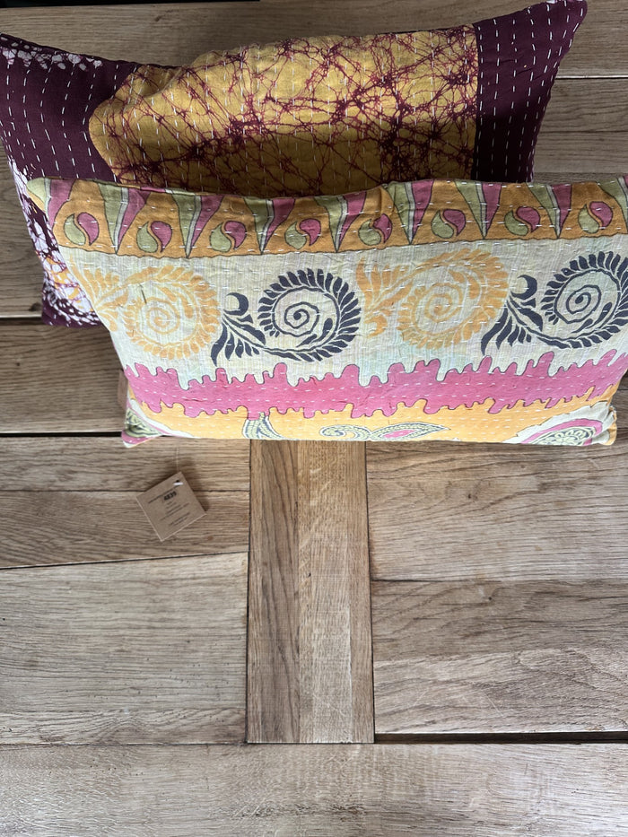 Kantha Duo 13 – 2 Sari pudebetræk 30×50 – Quote Copenhagen