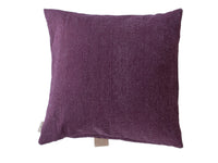 Sari pillowcase 50x50 in dark purple with fine white dots and vintage texture - sari pillow, bohemian and ethnic Indian pillowcase