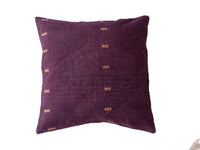 Bordeaux sari pillowcase 50x50 with fine gold-colored patterns and ethnic boho details (unique sari pillow)